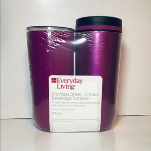 Stainless steel beverage tumbler-2 pack